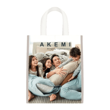 [สินค้าสมนาคุณ] กระเป๋าช้อปปิ้ง ลดโลกร้อน AKEMI 9557108000007 สีขาว_0